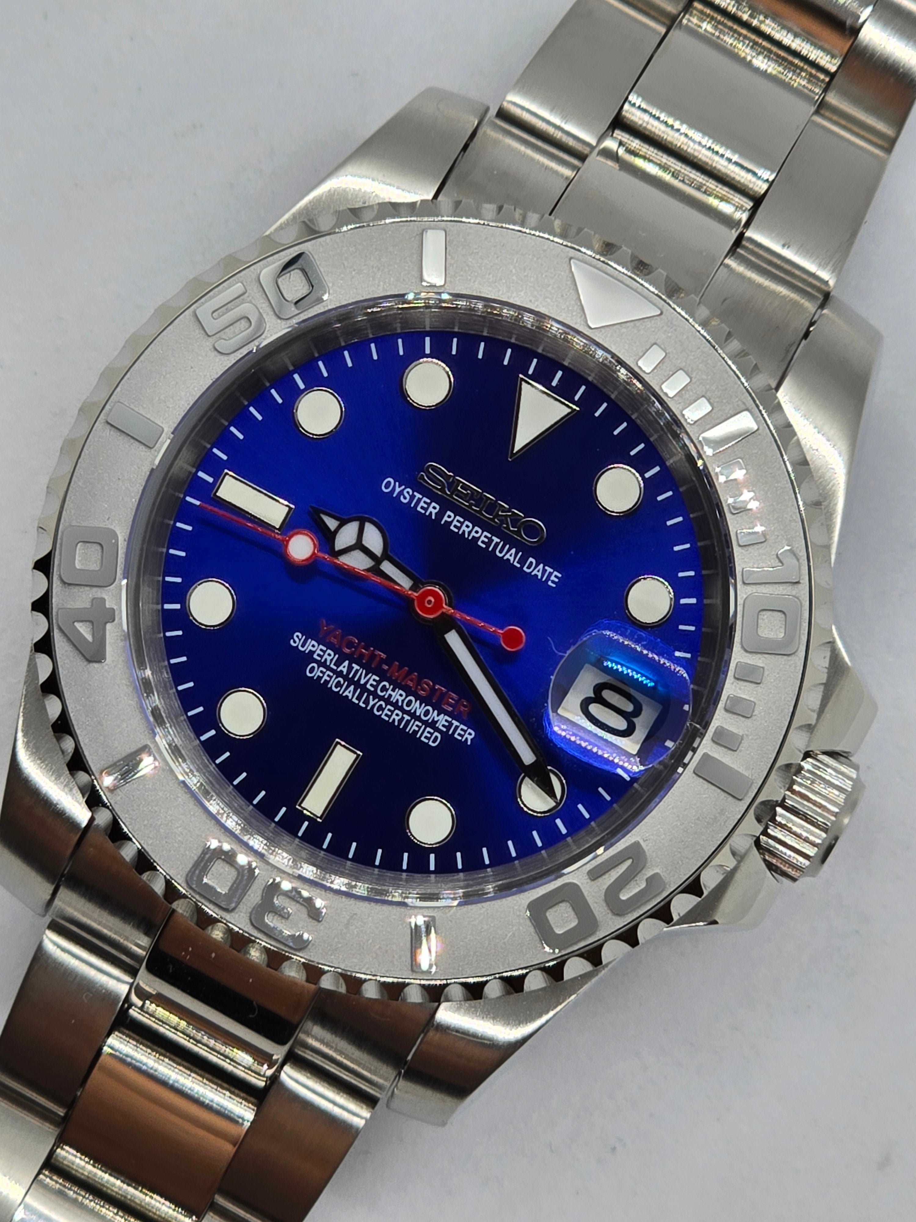 Seiko Mod - Yacht Master Blue