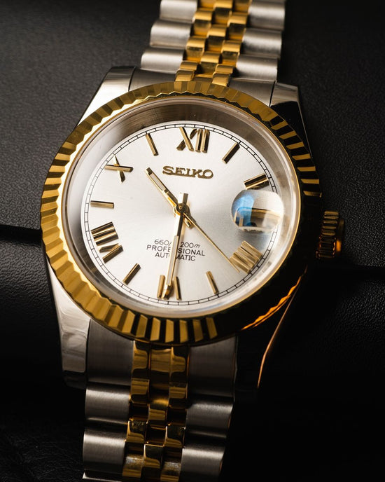 Seiko Datejust- Two Tone Gold Roman Dial