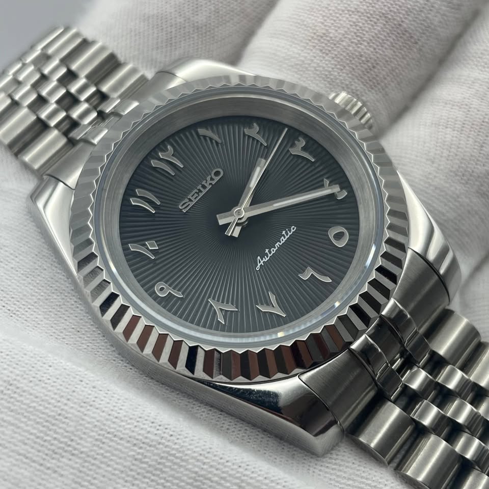 Seiko DateJust - Premium Black Obsidian Arab Dial