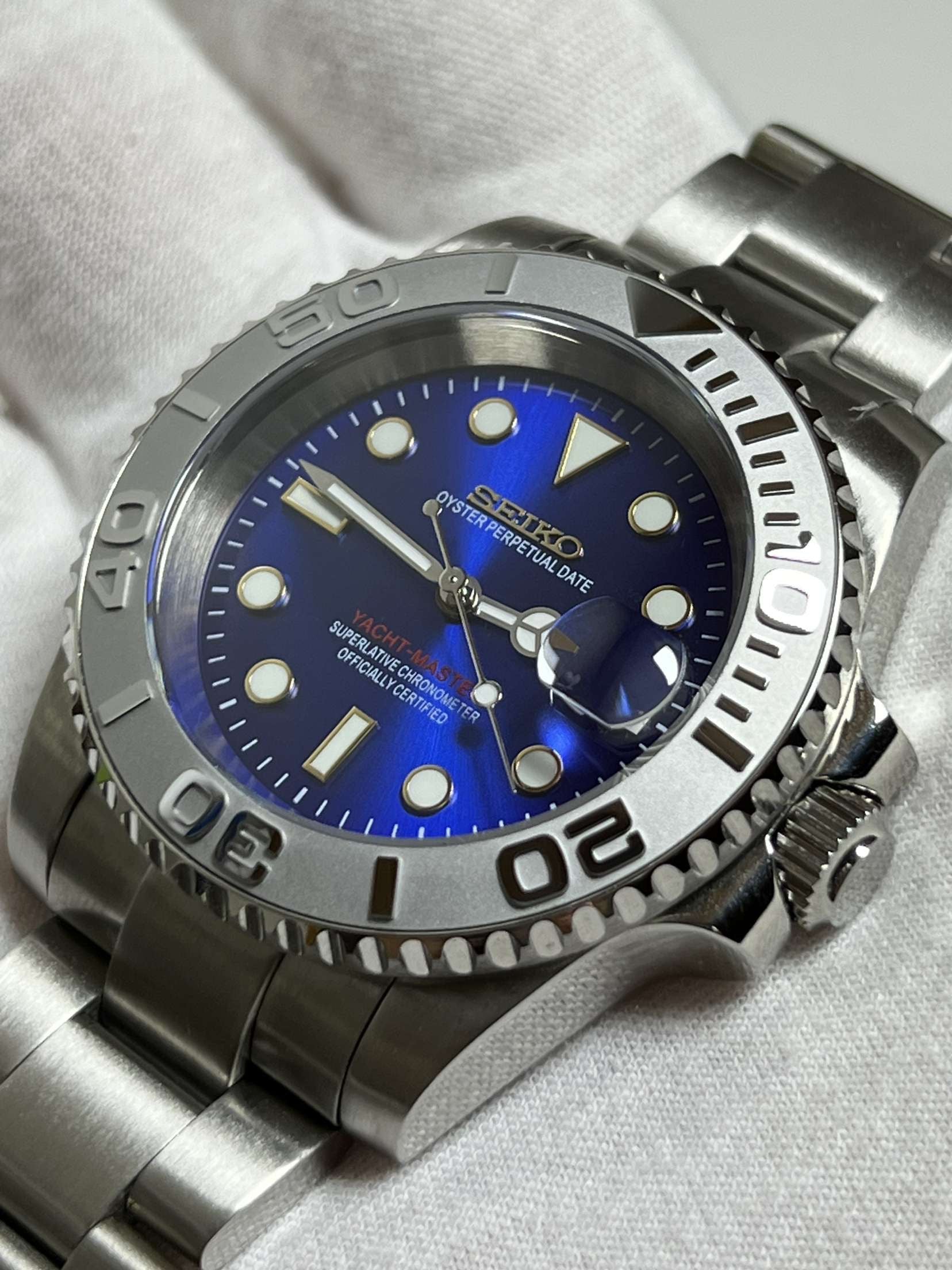 Seiko Mod - Yacht Master Blue