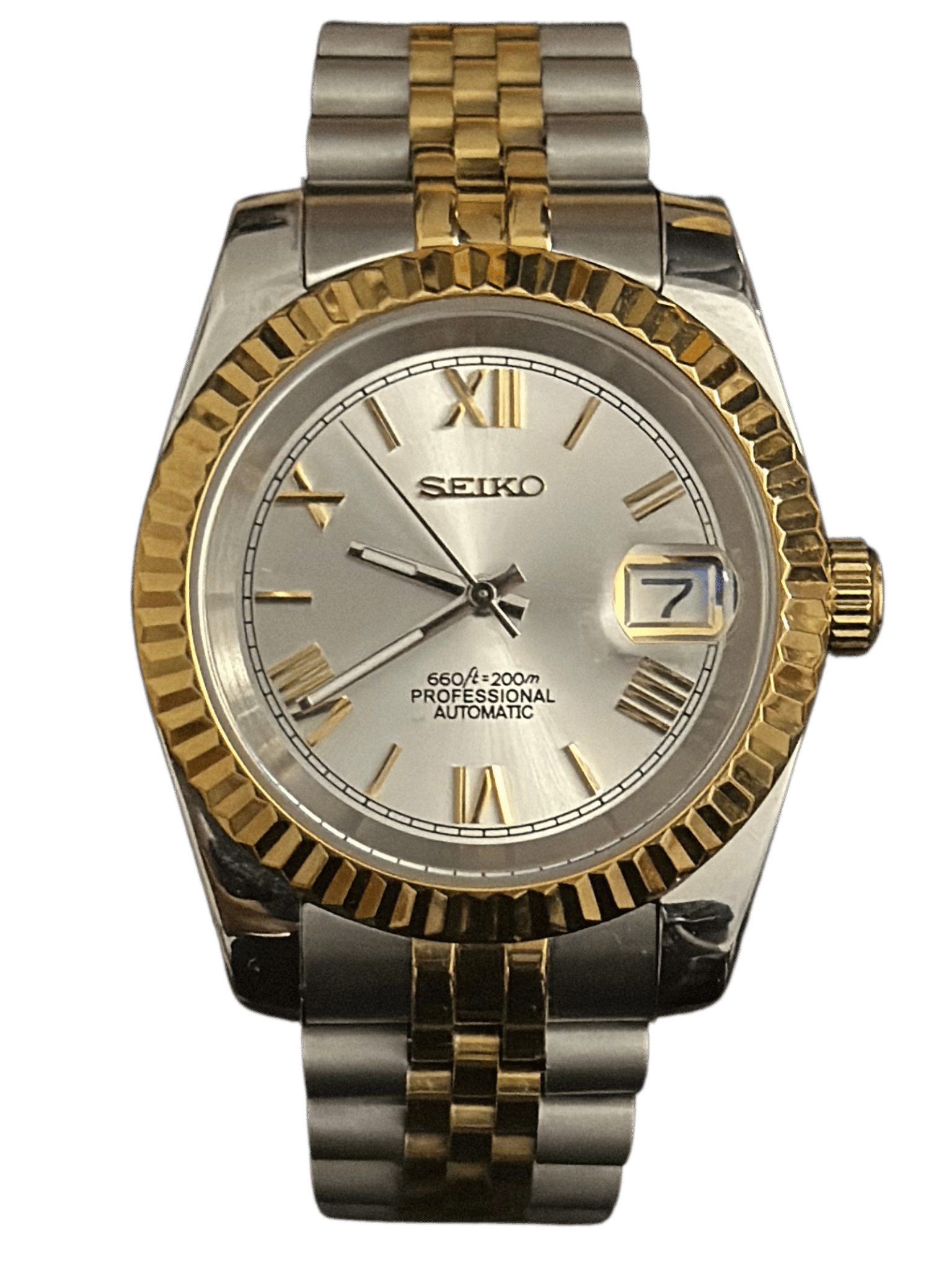 Seiko Datejust- Two Tone Gold Roman Dial