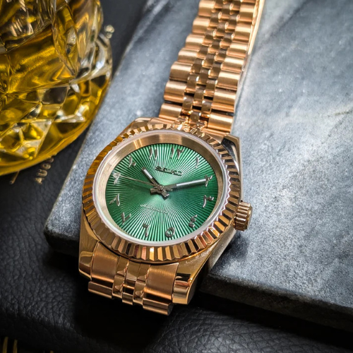 Seiko DateJust - Premium Green Arabic Dial rose Gold