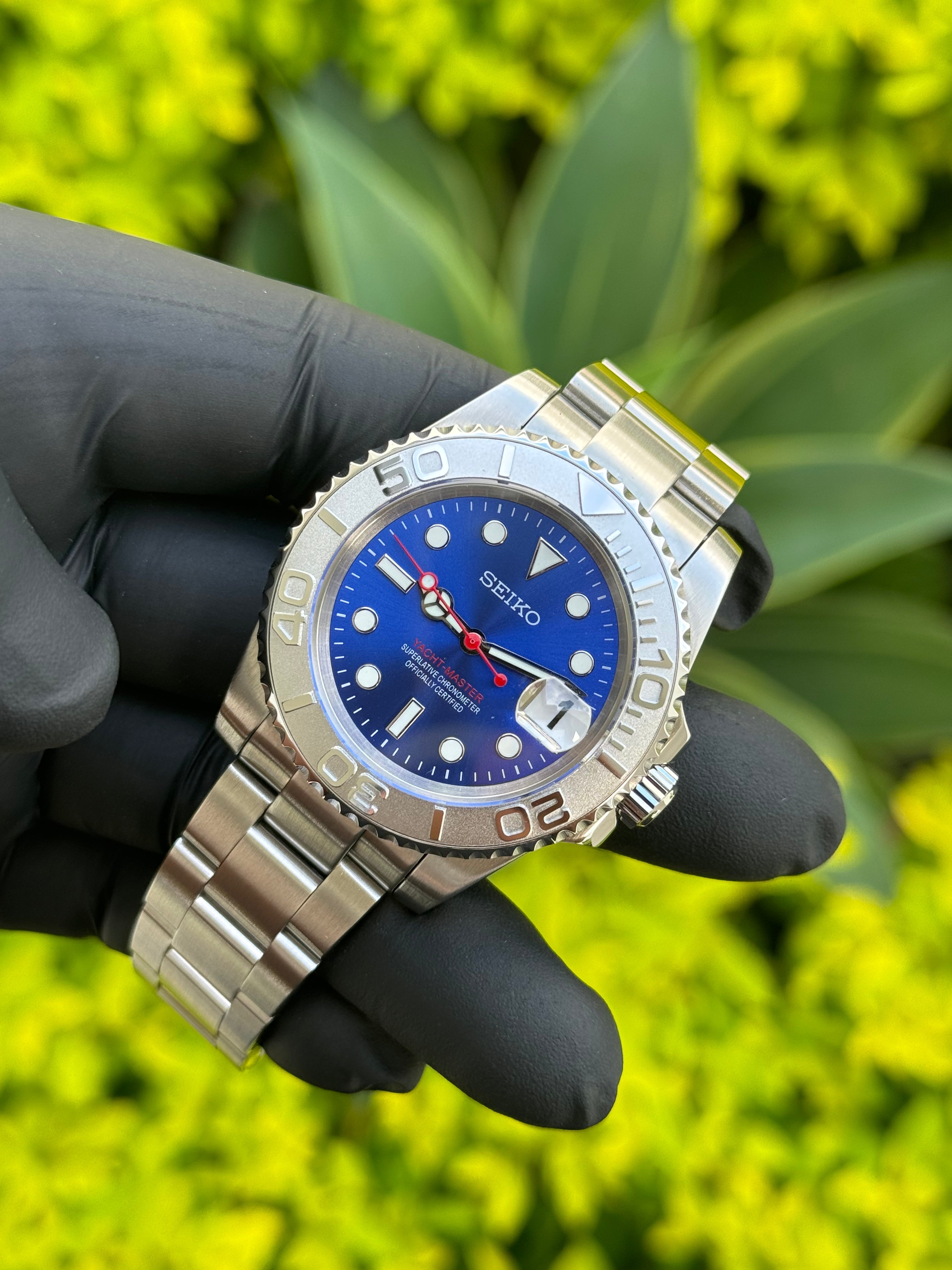 Seiko Mod - Yacht Master Blue