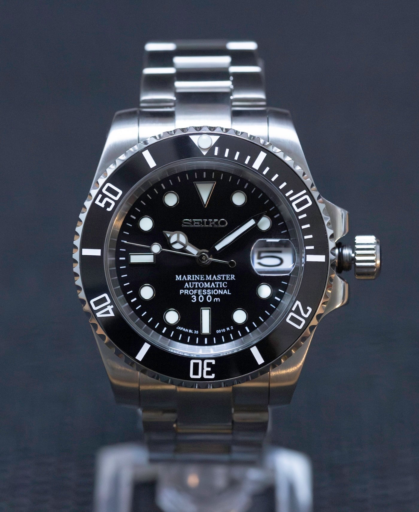 Seiko Mod - Submariner Black