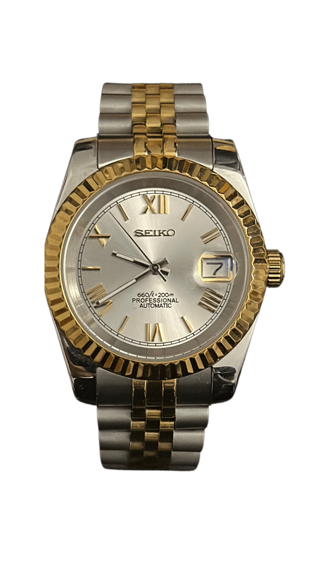 Seiko Datejust- Two Tone Gold Roman Dial