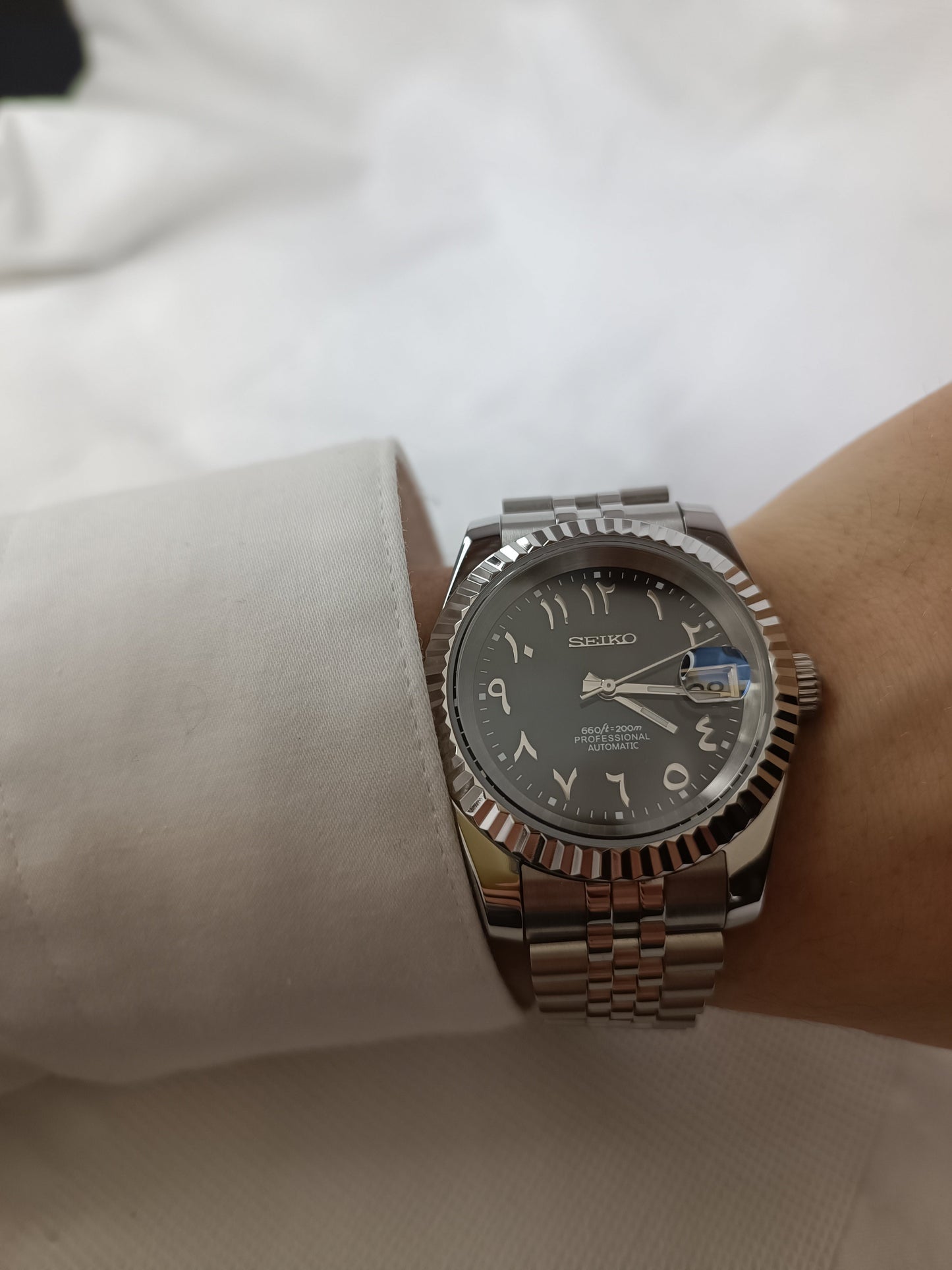 Seiko DateJust -  Black Arabic Dial