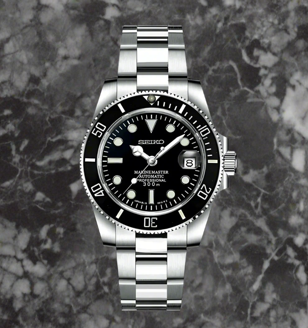 Seiko Mod - Submariner Black